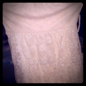 Strapless lace dress